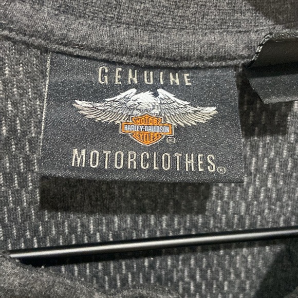 COPY - 🔥EC🔥Harley Davidson Cotton Blend 3 Button Henley Long Sleeve Shirt. - Picture 5 of 7